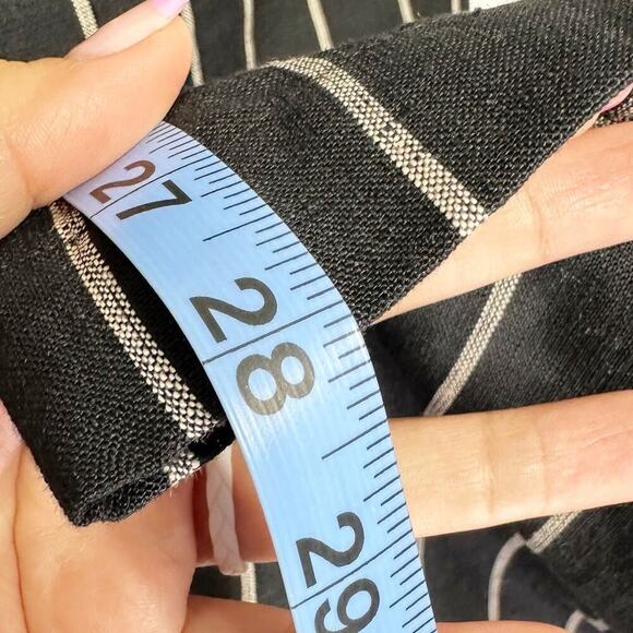 Reformation Frankie Pants Luciano Stripe Linen Straight Black White Women 10 - Picture 8 of 8